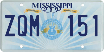 MS license plate ZQM151