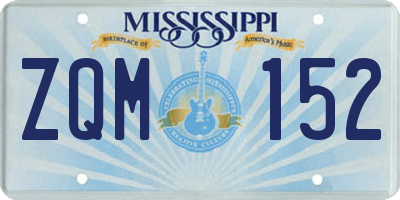 MS license plate ZQM152