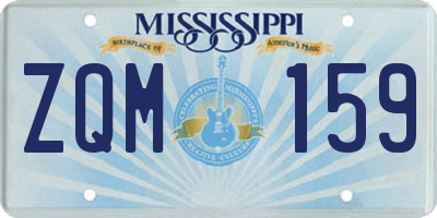 MS license plate ZQM159