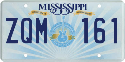 MS license plate ZQM161