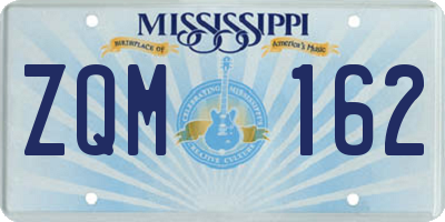 MS license plate ZQM162