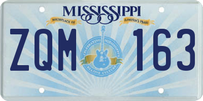 MS license plate ZQM163