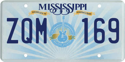 MS license plate ZQM169