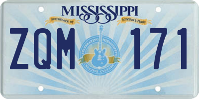 MS license plate ZQM171