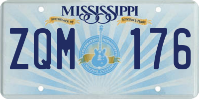 MS license plate ZQM176