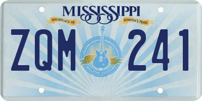 MS license plate ZQM241