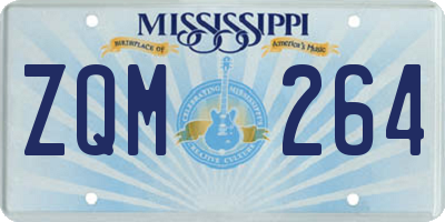 MS license plate ZQM264