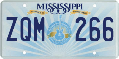 MS license plate ZQM266