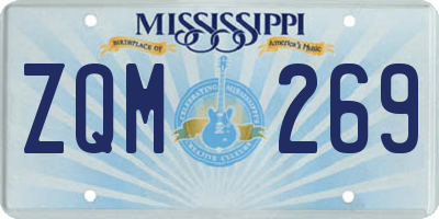 MS license plate ZQM269