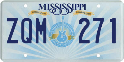 MS license plate ZQM271