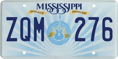MS license plate ZQM276