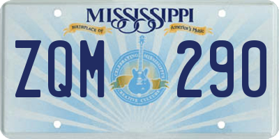 MS license plate ZQM290