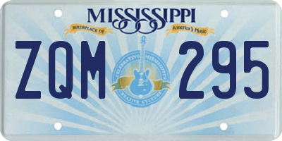 MS license plate ZQM295