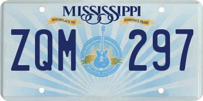MS license plate ZQM297