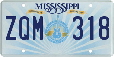 MS license plate ZQM318