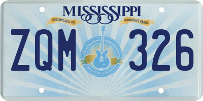 MS license plate ZQM326