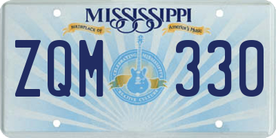 MS license plate ZQM330