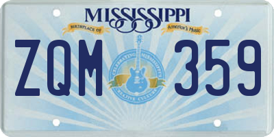 MS license plate ZQM359