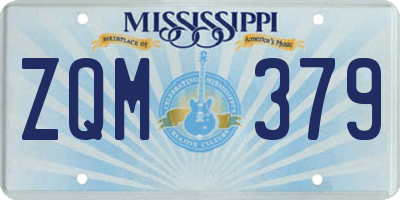 MS license plate ZQM379