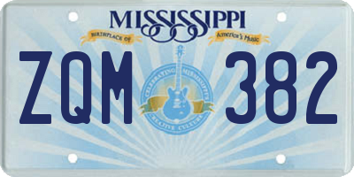 MS license plate ZQM382