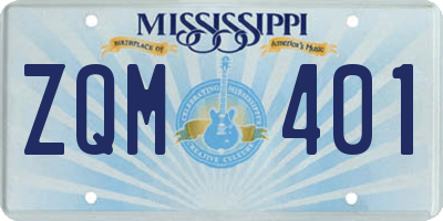 MS license plate ZQM401