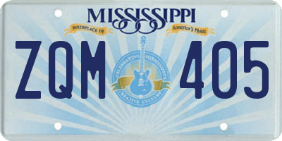 MS license plate ZQM405