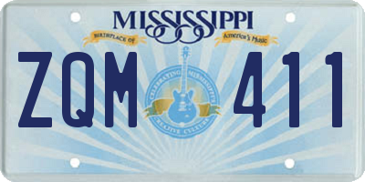 MS license plate ZQM411