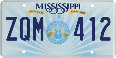 MS license plate ZQM412