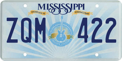 MS license plate ZQM422