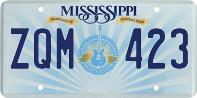 MS license plate ZQM423