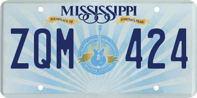 MS license plate ZQM424