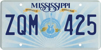 MS license plate ZQM425