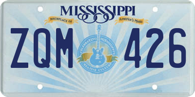 MS license plate ZQM426
