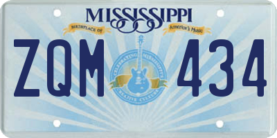 MS license plate ZQM434