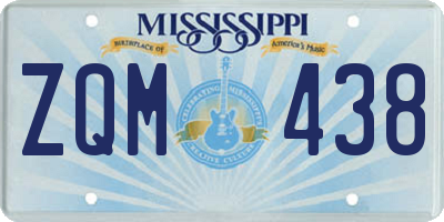 MS license plate ZQM438
