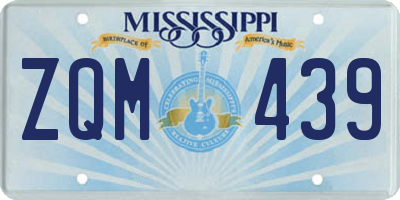 MS license plate ZQM439
