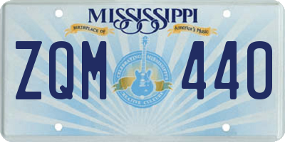 MS license plate ZQM440