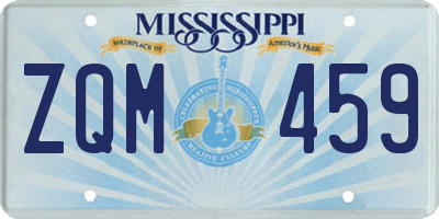 MS license plate ZQM459