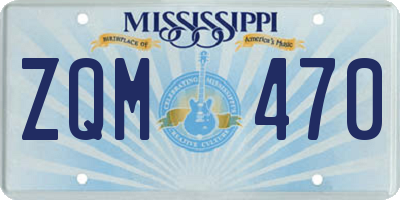 MS license plate ZQM470