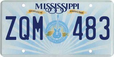 MS license plate ZQM483