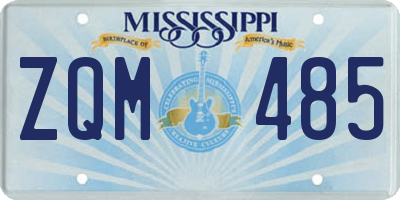 MS license plate ZQM485