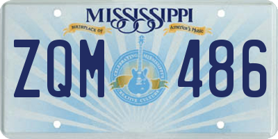 MS license plate ZQM486
