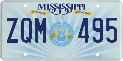MS license plate ZQM495