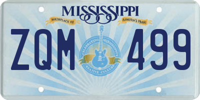 MS license plate ZQM499