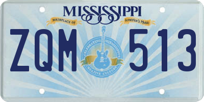 MS license plate ZQM513