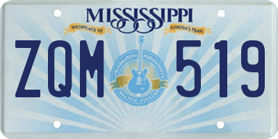 MS license plate ZQM519