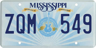 MS license plate ZQM549
