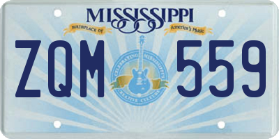 MS license plate ZQM559
