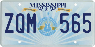 MS license plate ZQM565