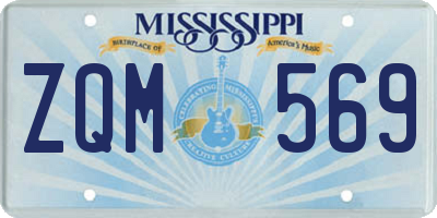 MS license plate ZQM569